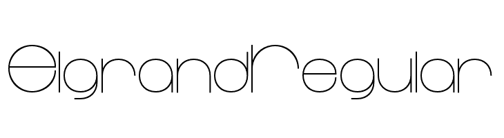 Elgrand Regular  font caratteri gratis