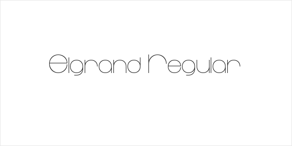 Elgrand Regular Logo