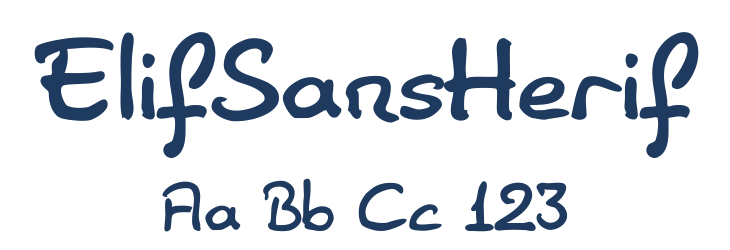 ElifSansHerif Font Preview