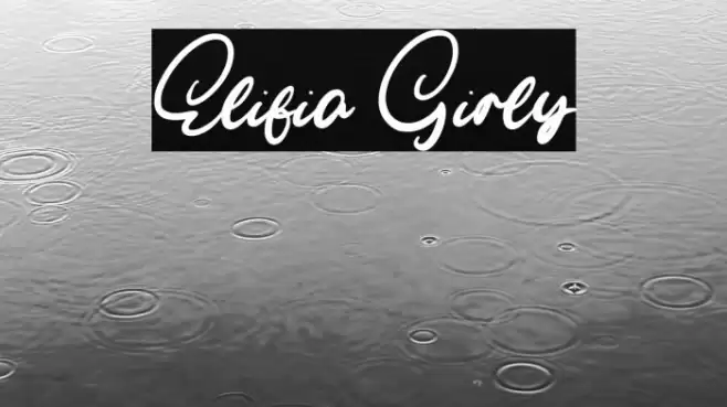 Elifia Girly Font examples