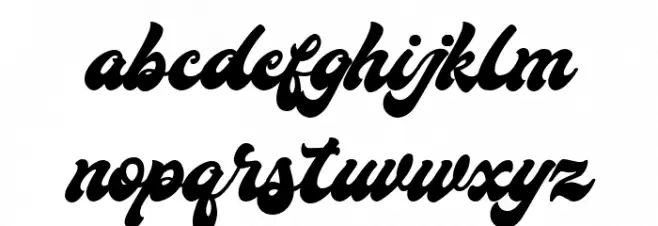 Elille Regular Schriftart Kleinbuchstaben