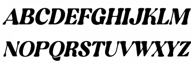 Elinga Italic फ़ॉन्ट अपरकेस