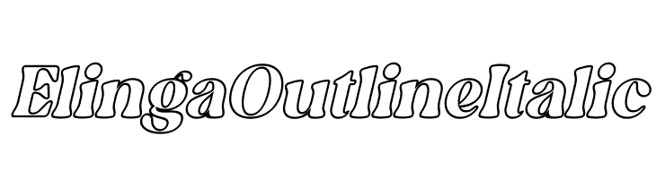 Elinga Outline Italic  Frei Schriftart Herunterladen