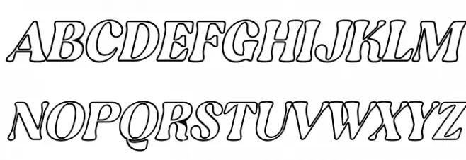 Elinga Outline Italic Fuentes MAYÚSCULAS