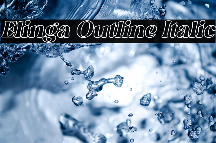 Elinga Outline Italic Example 1