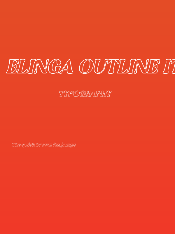 Elinga Outline Italic Poster