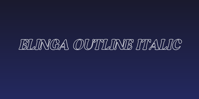 Elinga Outline Italic Social Header