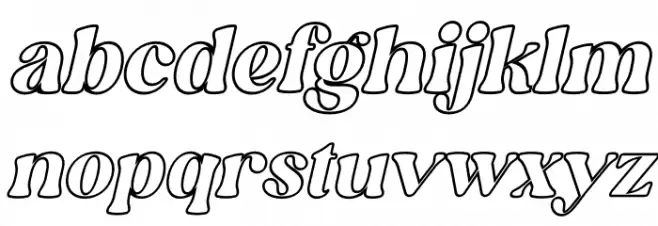 Elinga Outline Italic خط أحرف صغيرة