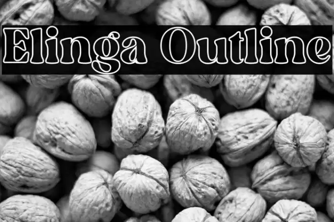 Elinga Outline Font examples
