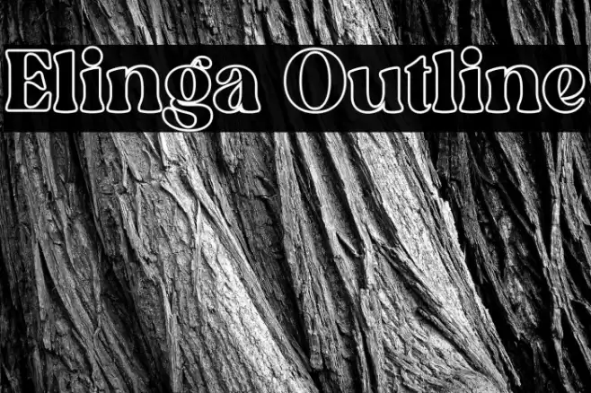 Elinga Outline Font examples