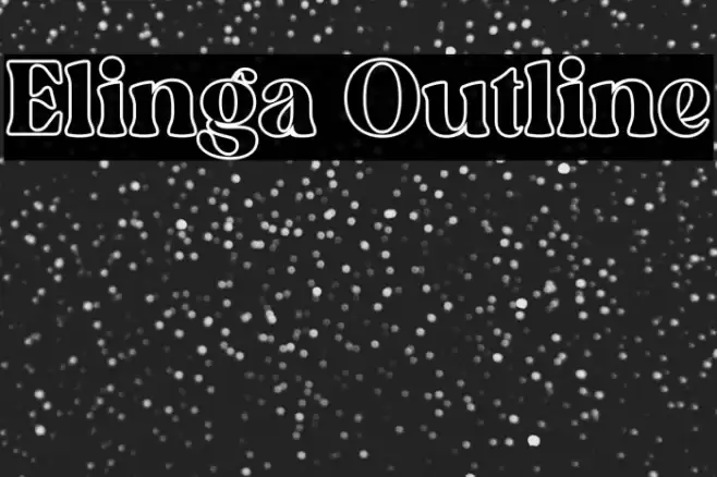 Elinga Outline Font examples