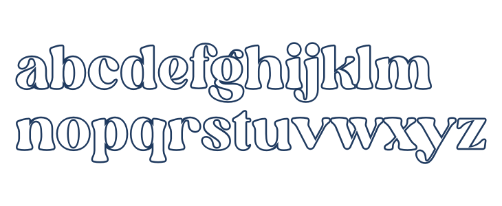 Elinga Outline Lowercase