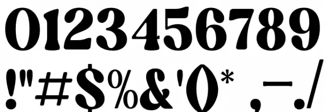 Elinga Font OTHER CHARS