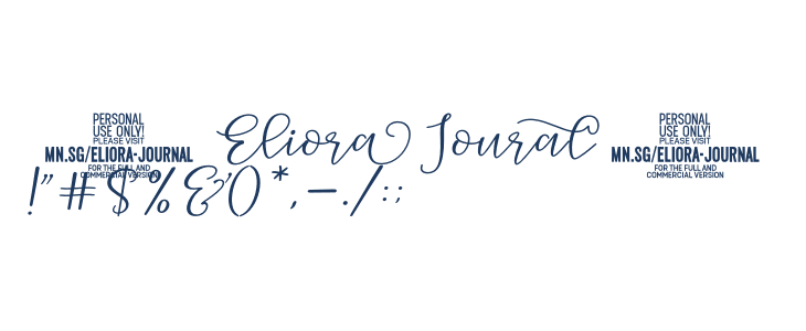 Eliora Journal PERSONAL USE Regular Other Characters