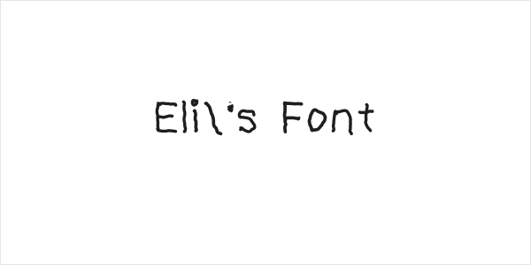 Eli's Font Logo