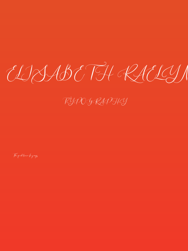 Elisabeth Raelyn Poster