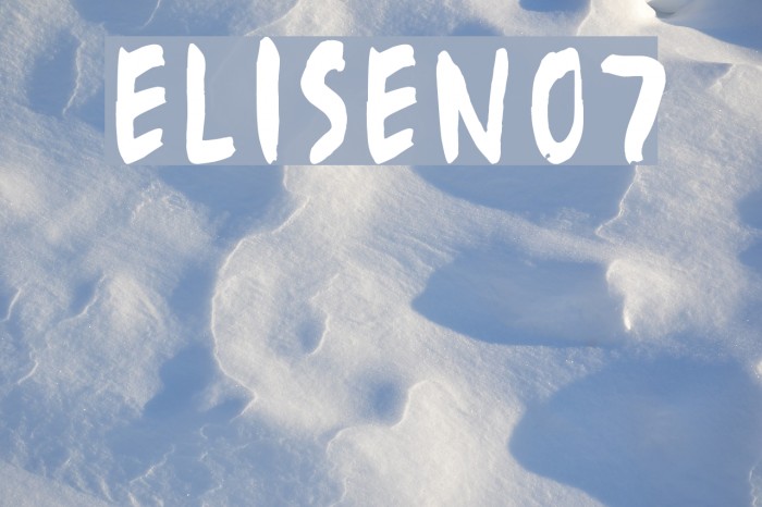 EliseNo7 Font examples