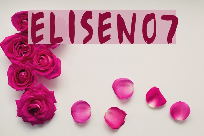 EliseNo7 Font examples