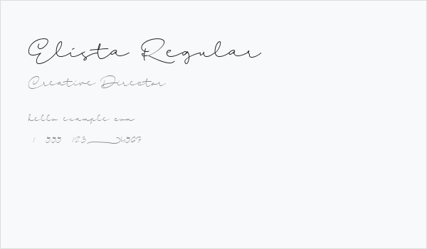 Elista Regular Business Card