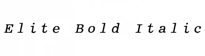 Elite Bold Italic  font caratteri gratis