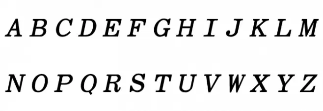 Elite Bold Italic Caratteri MAIUSCOLE