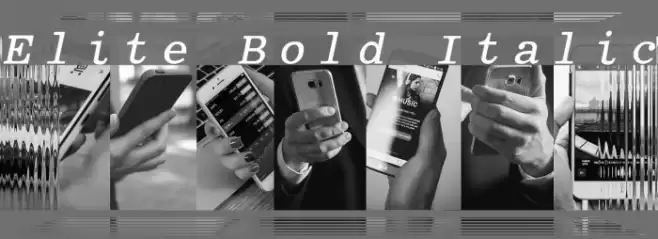 Elite Bold Italic Font examples