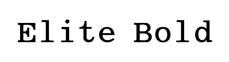Elite Bold Font