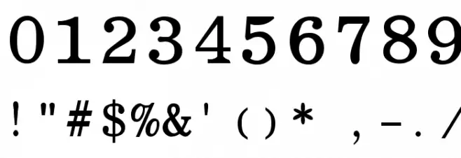 Elite Bold Font OTHER CHARS