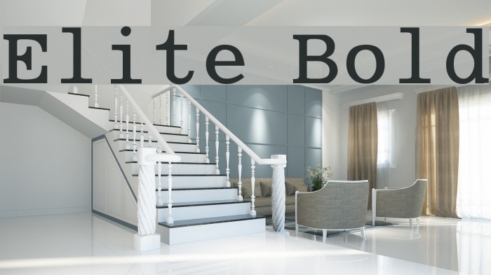 Elite Bold Font examples