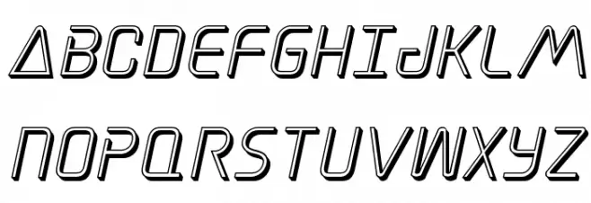 Elite Danger 3D Italic Fonte MAIÚSCULAS
