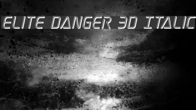 Elite Danger 3D Italic Font examples