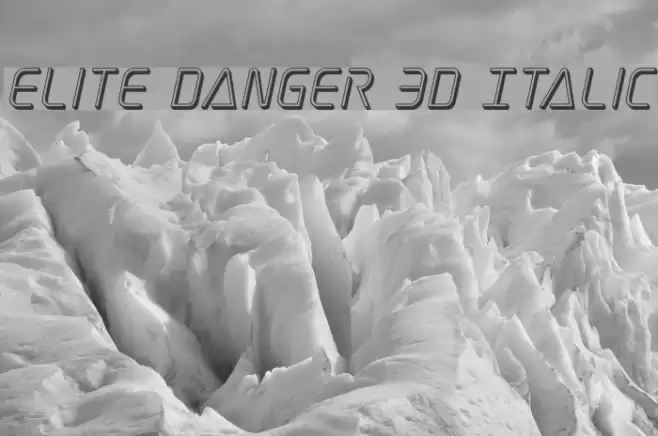 Elite Danger 3D Italic Font examples
