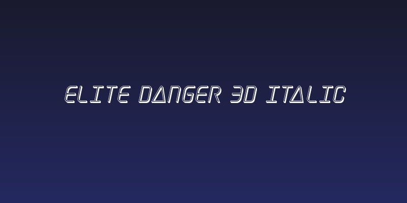 Elite Danger 3D Italic Social Header