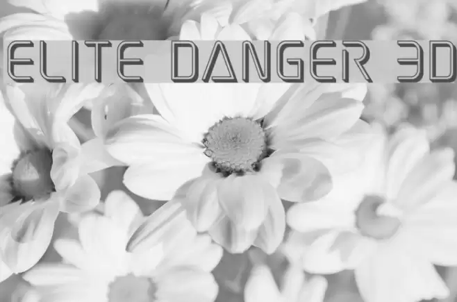 Elite Danger 3D Font examples