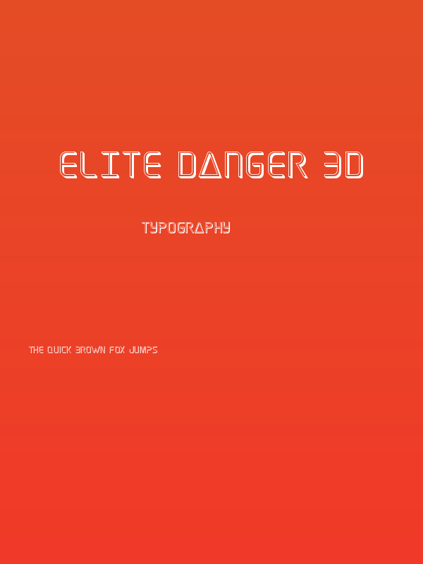 Elite Danger 3D Poster