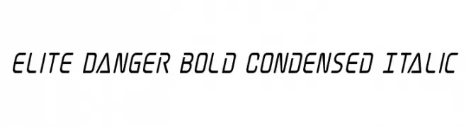 Elite Danger Bold Condensed Italic  baixar fontes gratis