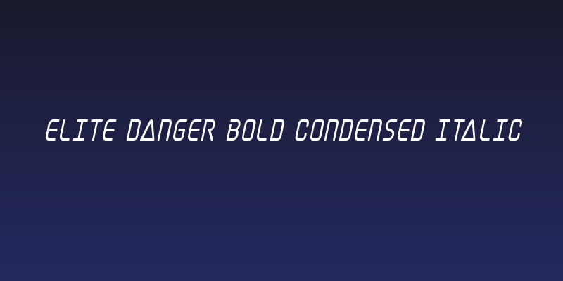 Elite Danger Bold Condensed Italic Social Header