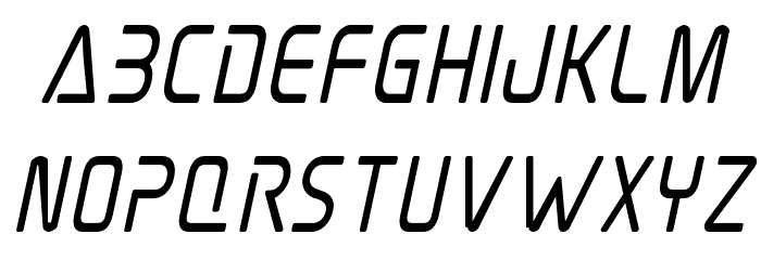 Elite Danger Bold Condensed Italic Font LOWERCASE