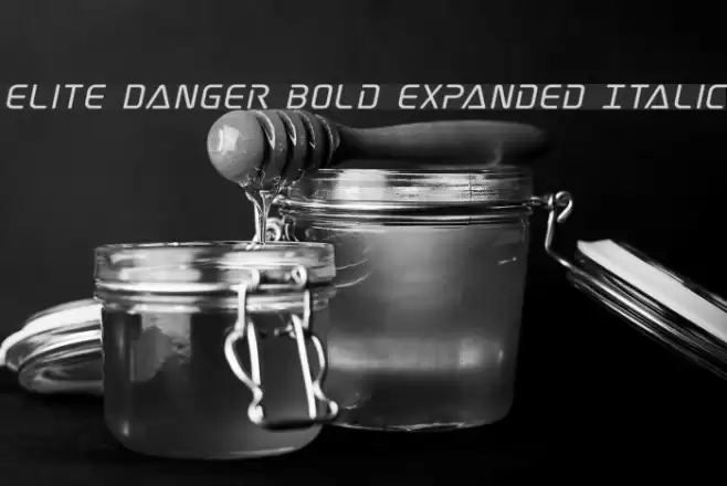 Elite Danger Bold Expanded Italic Font examples