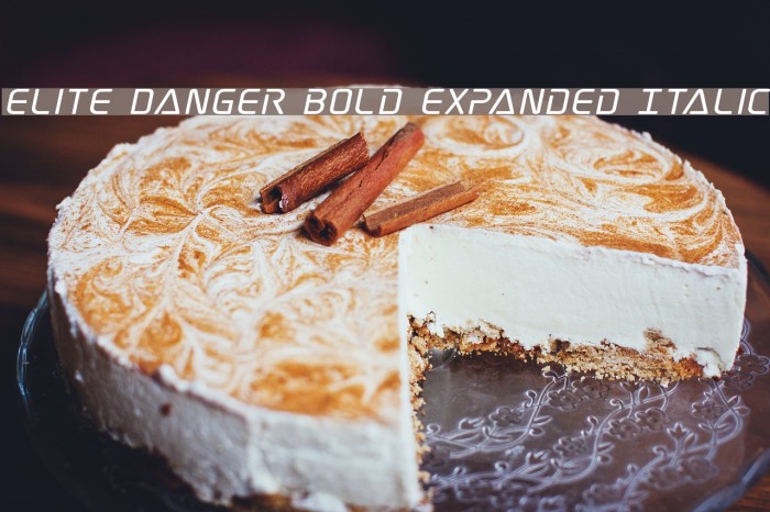 Elite Danger Bold Expanded Italic Example 2