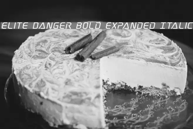 Elite Danger Bold Expanded Italic Font examples