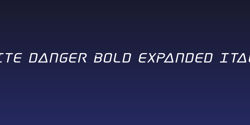 Elite Danger Bold Expanded Italic Social Header