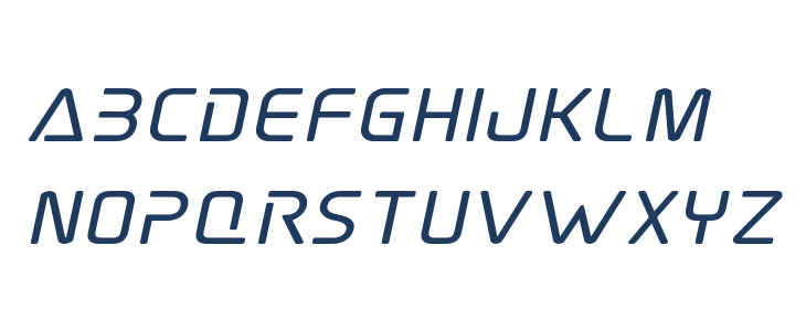 Elite Danger Bold Expanded Italic Lowercase