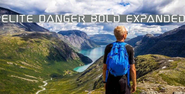 Elite Danger Bold Expanded Font examples