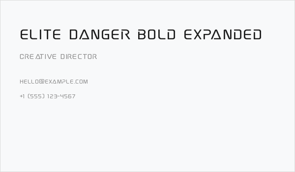 Elite Danger Bold Expanded Business Card
