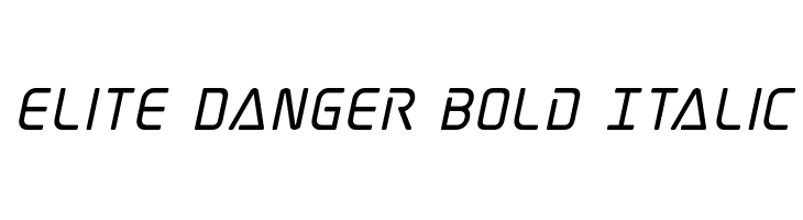Elite Danger Bold Italic  免费字体下载