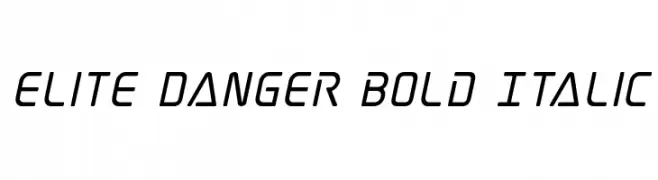 Elite Danger Bold Italic  フリーフォントのダウンロード