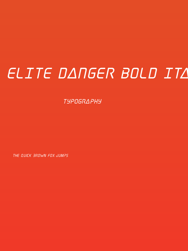 Elite Danger Bold Italic Poster
