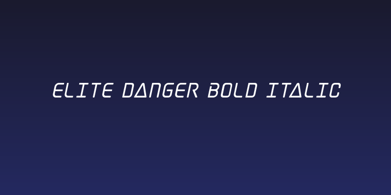 Elite Danger Bold Italic Social Header
