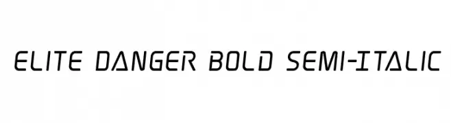 Elite Danger Bold Semi-Italic  Descarca Fonturi Gratis